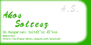 akos soltesz business card